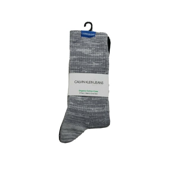 Calvin Klein Jeans Mens 2-Pack Gray Crew Socks One - Picture 2 of 9